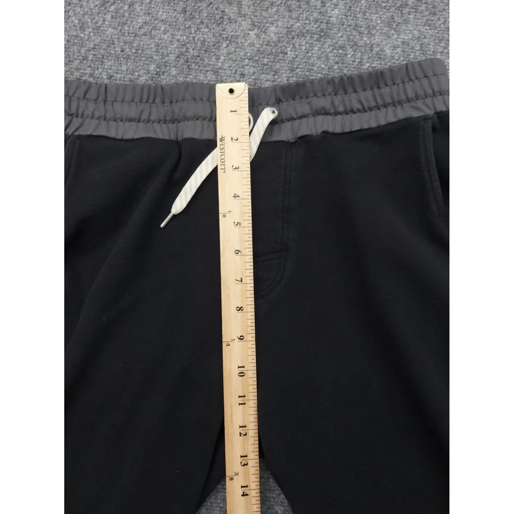 Vuori Balboa Jogger Sweat Pants Mens XL Black Gray Drawstring Waist Pockets Gym